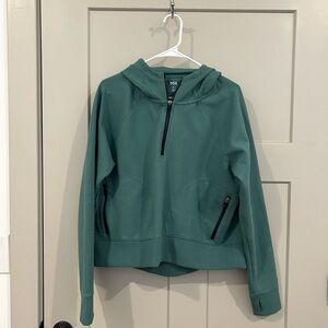 Green athletic hoodie